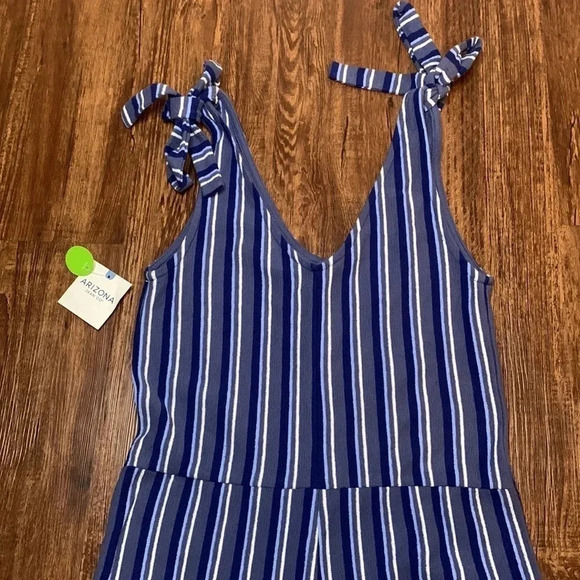 Arizona Jean Striped Knit Jumpsuit Size Small - Picture 8 of 12